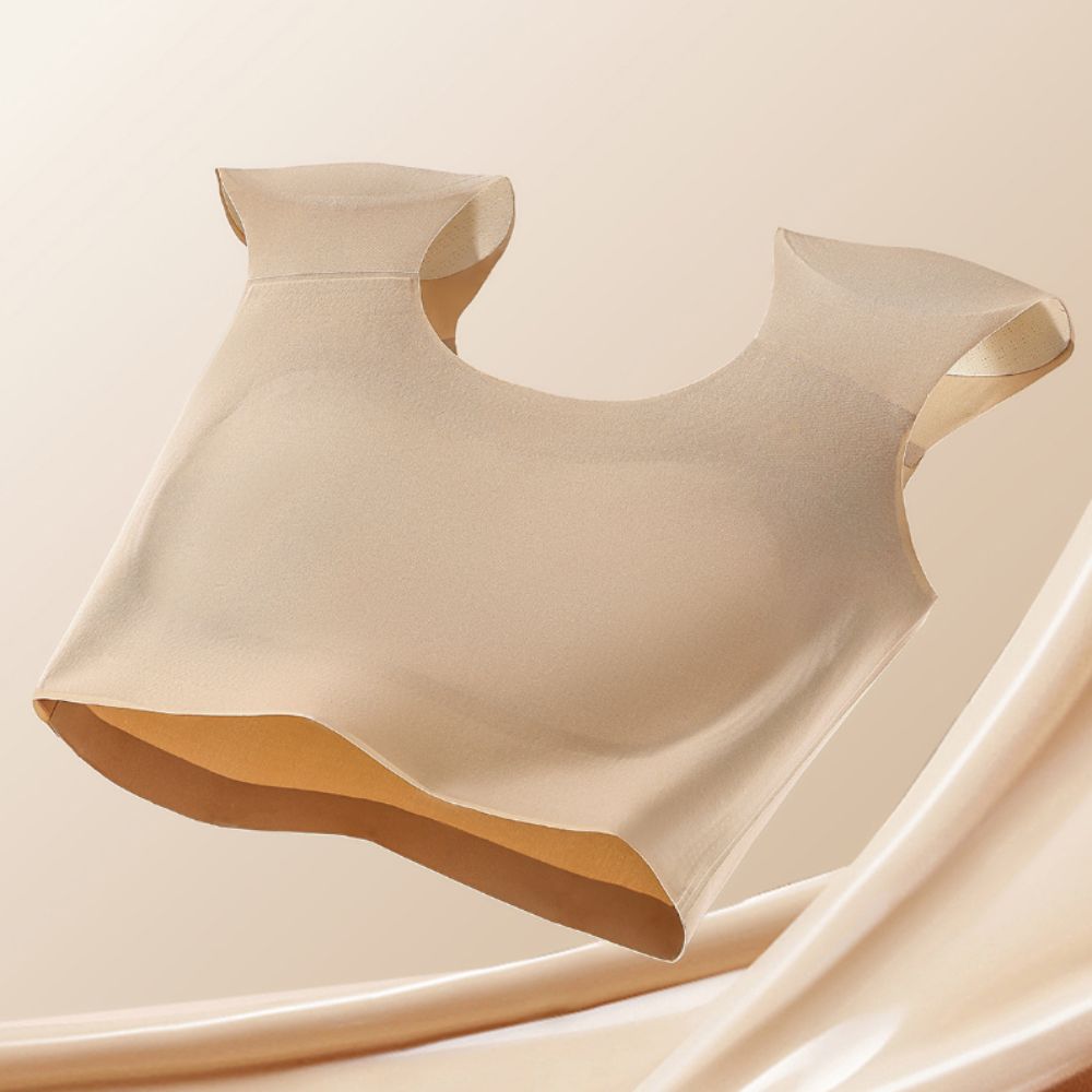 Elastic Seamless Right-angle Shoulder Bra Invisible Bustier Wireless Bra Chest Binder Lingerie Shoulder Pad Vest Body Shaping