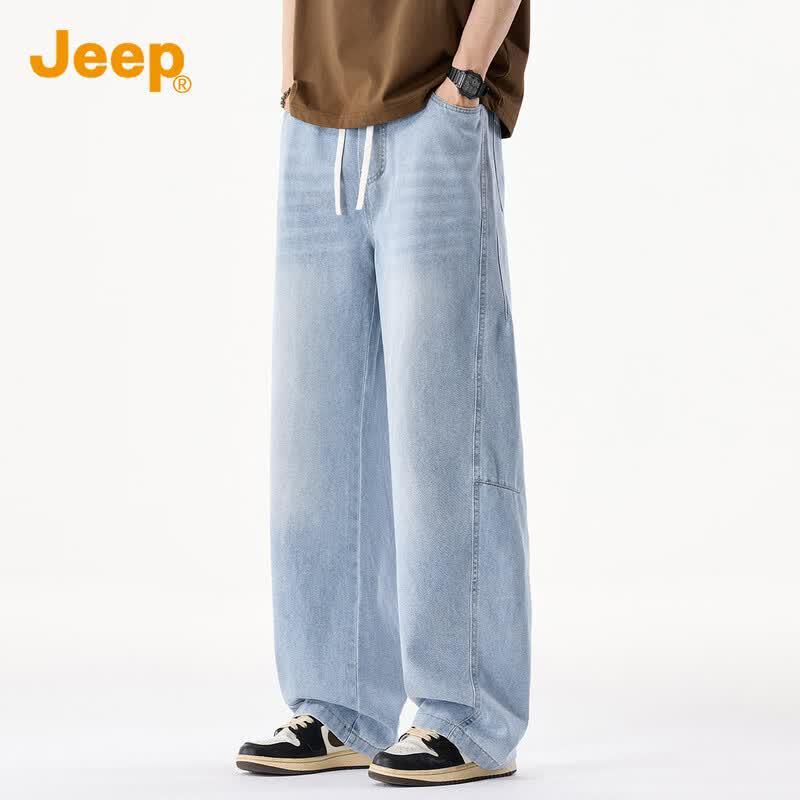 JEEP Men s Tencel Blend Loose Straight Thin Jeans L