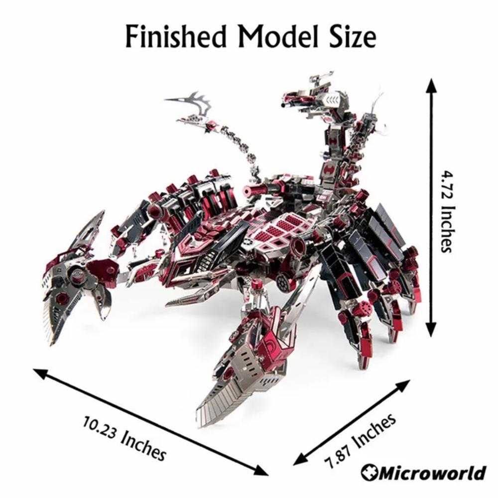 Microworld 3D Metall Tier Puzzle Red Devils Skorpion Modellbausätze DIY Desktop Dekoration Jigsaw Spielzeug Geburtstagsgeschenke Für Erwachsene