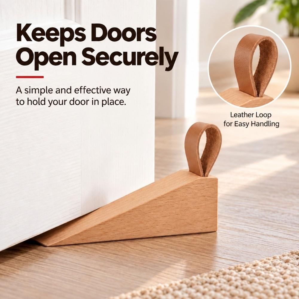 Solid Wood Door Wedge Rubber Pad Door Holder New Door Stop Wedge Living Room Hotel