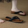 Schafsleder Version 529-3 ausländischer Stil halbschleppend Damenoberbekleidung 2025 Sommer neue beliebte Flip-Flops Strandsandalen