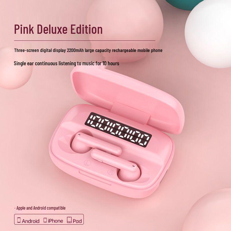 High-Quality True Wireless Bluetooth Earphones: Cute Girl Style, Ultra-Long Standby, Compatible with Apple, Huawei, Vivo