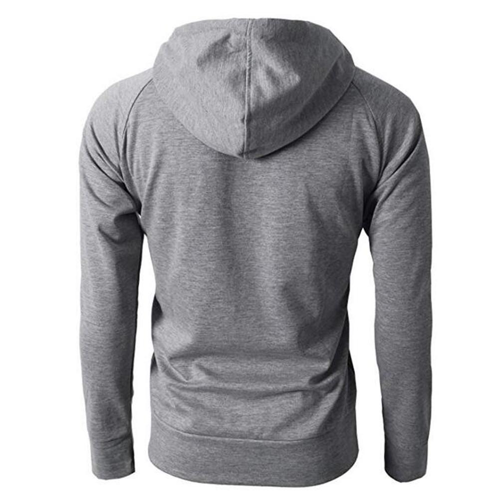 Fashion Mens'  Winter Long Sleeve Sport Zipper Hoodie Pullover Blouse Tops