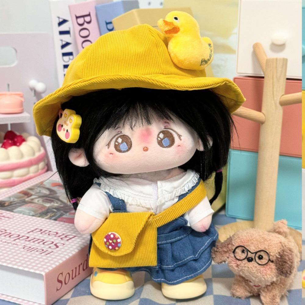

Желтая утиная шляпа 20 см плюшевые куклы платье комплект кроличьи уши хлопковые игрушки одежда идол куклы