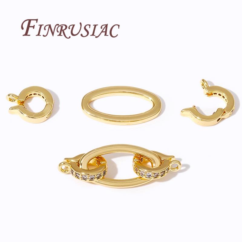 18K Gold Plated Clasp For Jewelry,Pearl Clasp Connector For Bracelets Making,DIY Necklace Findings,End Bead Clasp Connecting