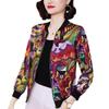 Women's Large Size Chiffon Printed Cardigan: Long-Sleeved Sun Protection Baseball-Style Jacket, Summer 2025 Edition.