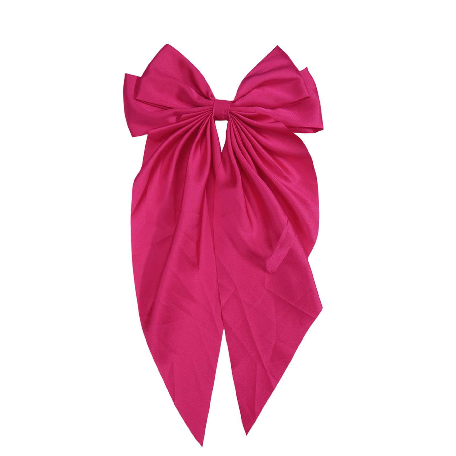 Elegante striklint haarclip Mode Eenvoudig effen satijn Lenteclip Haarspeld Retro hoofdband met clips Meisjes haaraccessoires