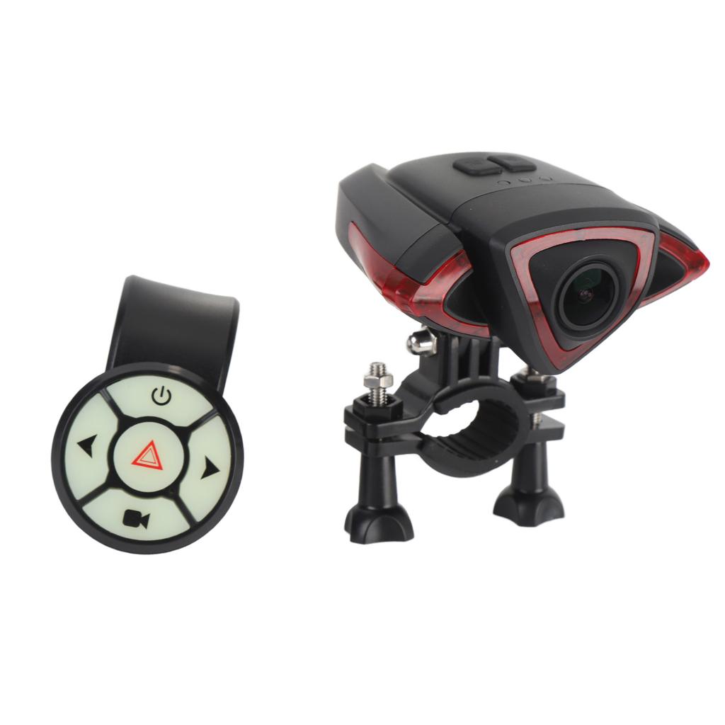 Cycling Camera with Tail Light 1080P Rear View Camera Recorder IPX5 Water Resistant 150 Degree Wide Angle EIS Anti