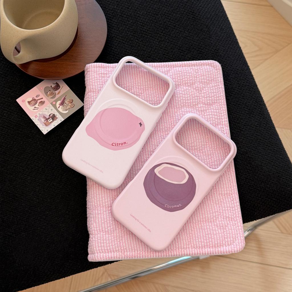 Fruit color magnetic attraction for iphone17 mobile phone case Apple 17promax film soft 16 summer fresh 15