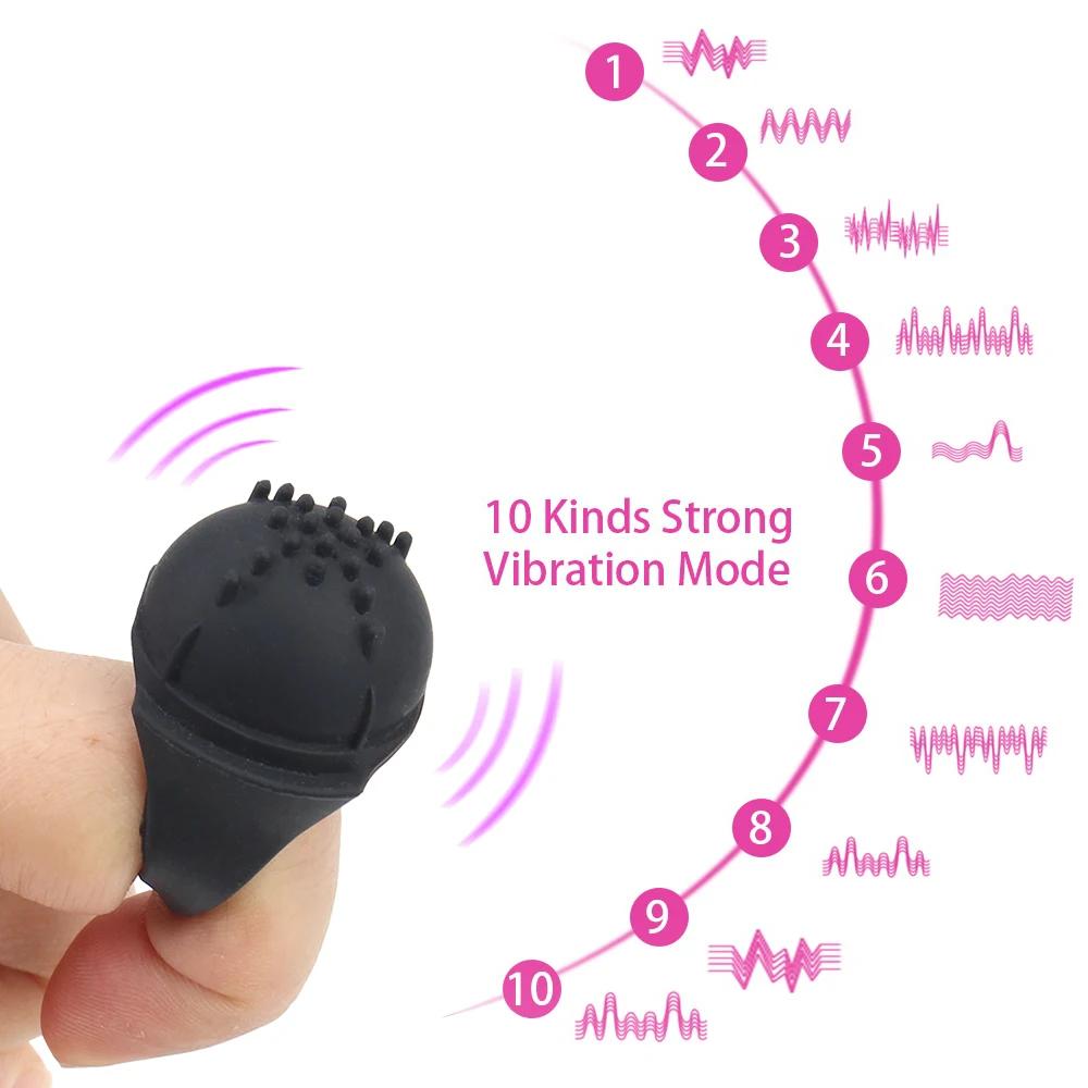Erotic Mini Finger Vibrator G Spot Lesbian Sex Toys Clitoris Stimulator for Woman