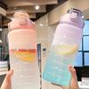 2 Litre Büyük Kapasiteli Spor Su Şişesi Sızdırmaz Renkli Plastik Bardak İçme Dış Mekan Seyahat Taşınabilir Spor Salonu Fitness Sürahileri