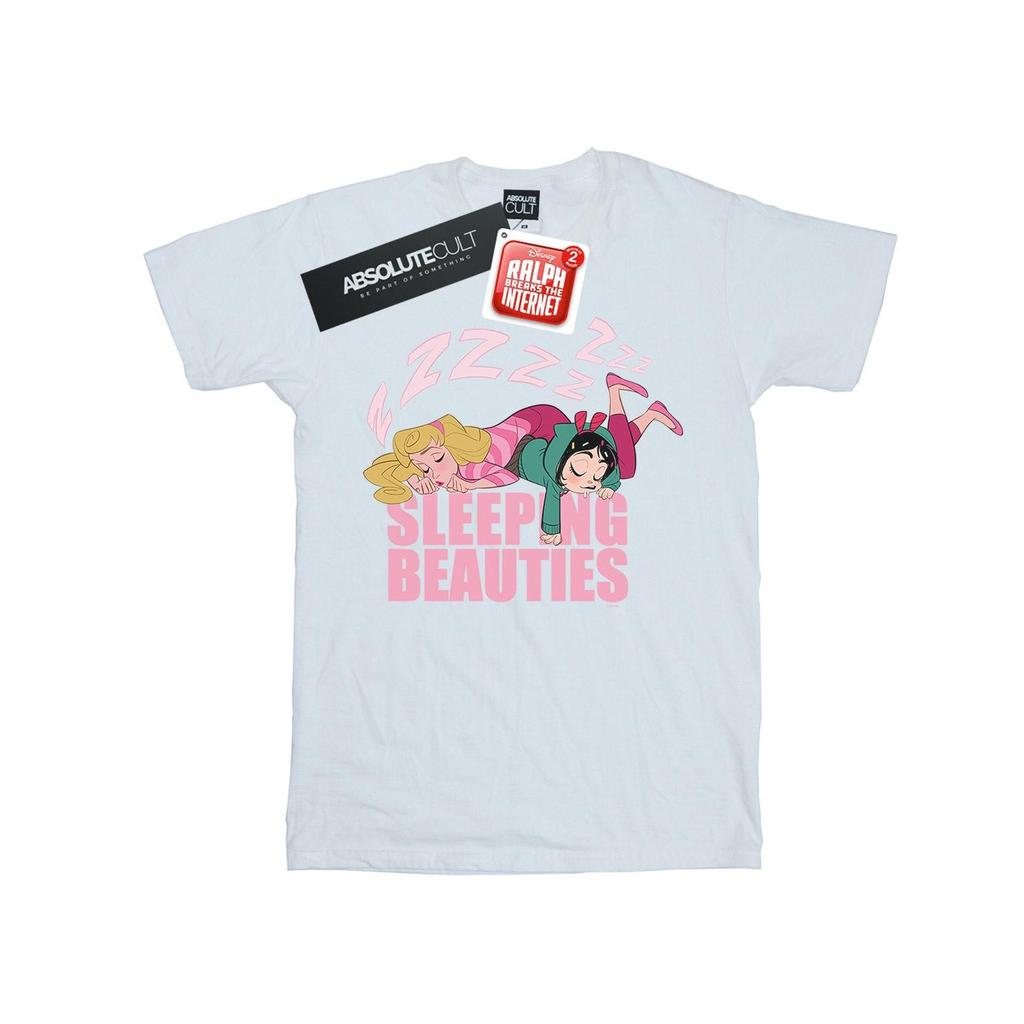 Disney Womens/Ladies Wreck It Ralph Aurora And Vanellope Cotton Boyfriend T-Shirt