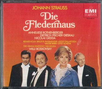 

CD STRAUSS, VIENNA STATE OPERA CHORUS, - J. Strauss II Comic Opera Die Fled TOCE811516 EMI 1992 Japan Obi Classical Used