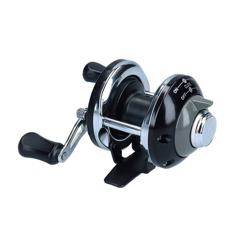 Daiwa Coronet 2 Naviják na ledový rybolov, Černý, Pravoruký (Model 2020)