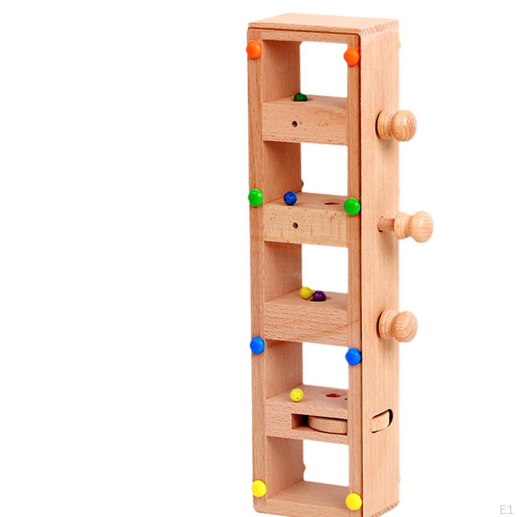Wooden Marble Run Toys Early Educational Develop Intelligence Learning Ball Drop Tree