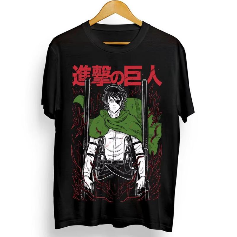 

Тренд Четыре Сезона 2025 Косплей Унисекс Футболка Ханджи Зоэ Атака Титанов AoT Аниме Манга Леви Эрен 4 Сезон Графические Футболки 4XL