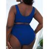 Neuer Badeanzug in Übergröße Sexy einfarbig geknoteter Fülliger Damen-Badeanzug Explosiver Bikini
