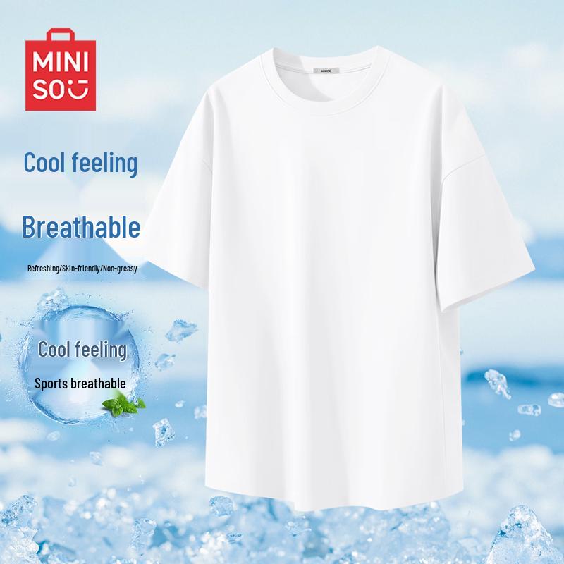 MINISO Men s Ice Silk Quick-Dry Breathable Short-Sleeve T-Shirt 2XL