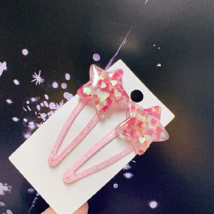 Unique Glitter Star Shaped Small Hair Clip Adorkable Glitter Hair Barrettes Hair Adornment Hair Ornaments