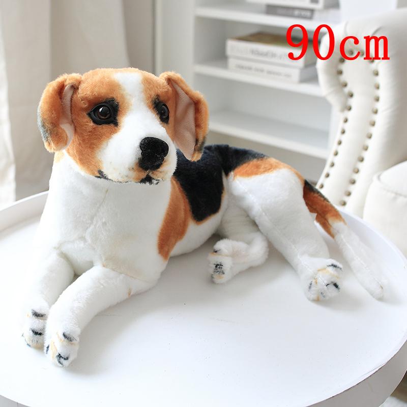 23-75cm Neues Simulations-Riesenhundespielzeug Realistische Kuscheltiere Miguel Harrier Beagles Hund Plüschtiere Geburtstagsgeschenk für Kinder