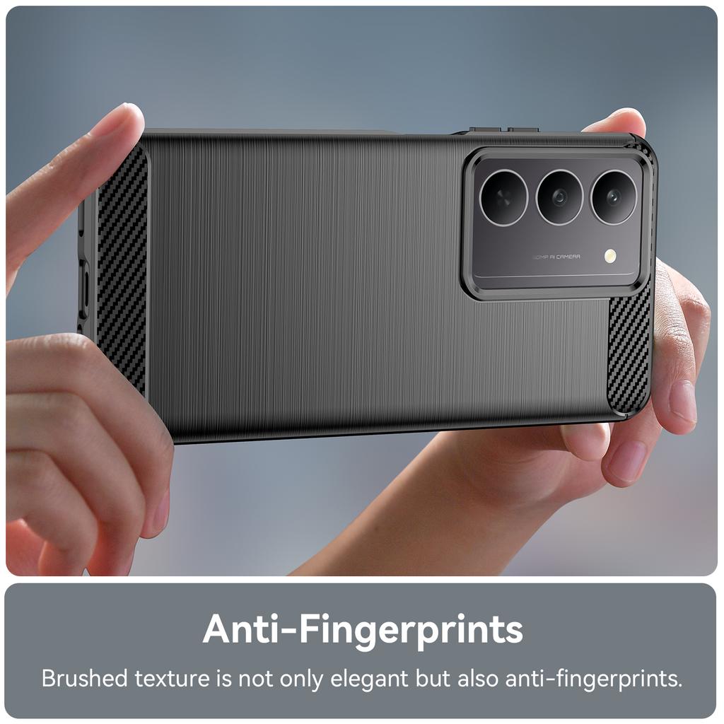 Pentru husă Realme C75 Pentru Realme C75x C55 C53 C51 C35 C33 C30 C61 C63 C65 C67 C75 Husă Bară de protecție din silicon rezistent la șocuri din fibră de carbon