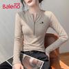 T-shirt da donna Baleno a zip mezza lunghezza, manica lunga, taglio slim