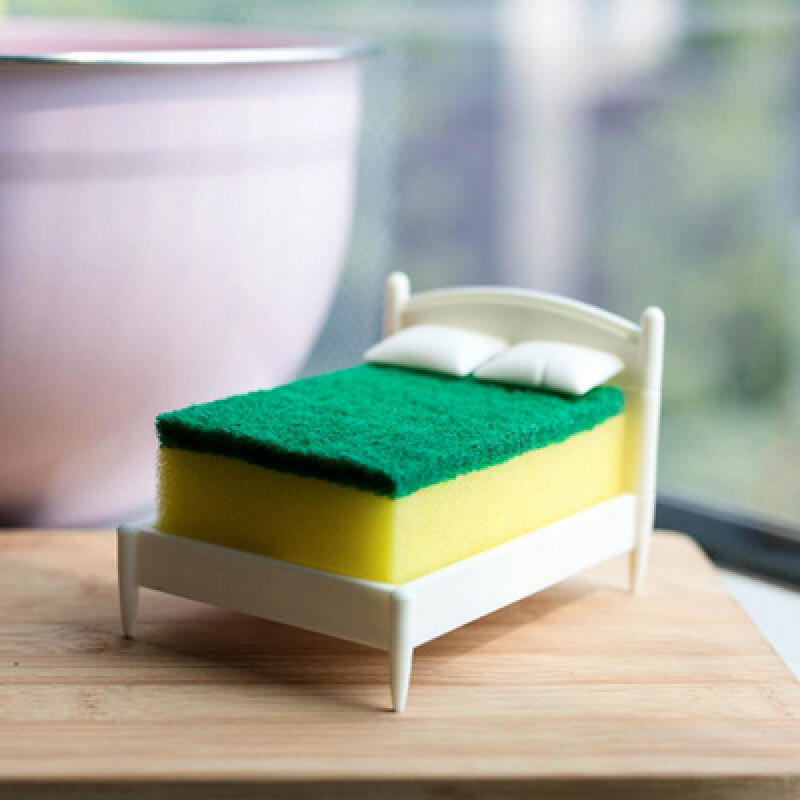 

Bed-shaped washcloth stand