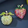 Unique Apples Strawberry Fruit Rhinestones Brooch Pin For Women Fashion Accessory Clothing And Bags Gift