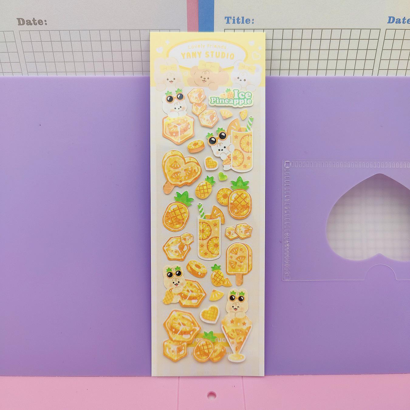 Korean Style Cute Anime Animal Laser Stickers - Internet Celebrity Planner Accessories
