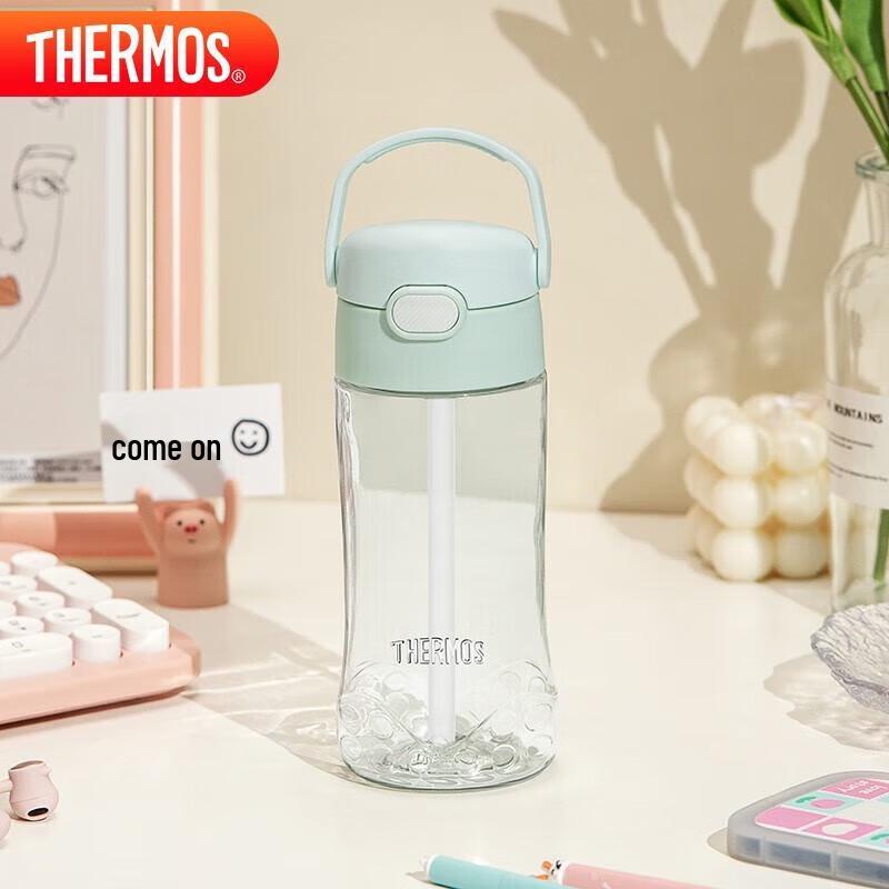Thermos Tritan Plastic Portable Straw Water Bottle