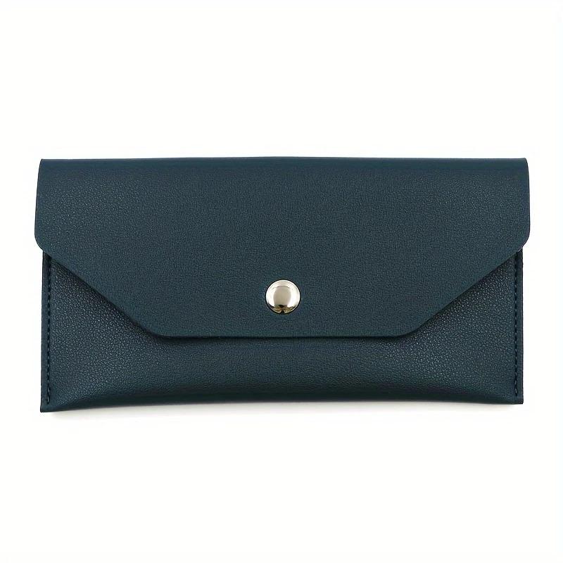 Leather Wallet Folder Card Holder Unisex Ultra Slim Durable Pu Organiser Waterproof Storage Pouch Cash Envelope Business