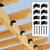 Rafter Ties Steel Joist Ties Clip Hardware 12 Pieces Wood Joist Hangers Black Roofing Connectors Hardware For Pergola Shed