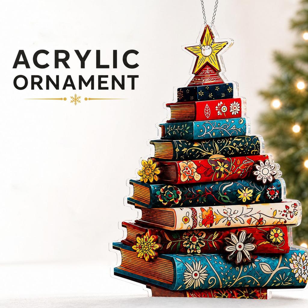 Weihnachts-Acryl-Hängeornament, Feiertagsdekoration für den Weihnachtsbaum und das Zuhause
