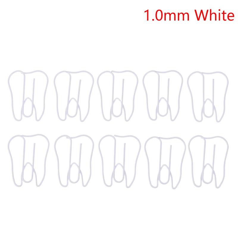 20Pcs Tooth Shape Metal Paper Clips Cute Colorful Paperclip Bookmark Note Memo Ticket Clip Dentist Gift Clinic Office Stationery