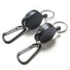 2 Pieces Retractable Key Chain Steel Reel Ring Belt Clip