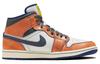 Men's Sneakers Jordan 1 Mid SE Summit White Crimson Bliss Deep Royal Blue Iron Grey