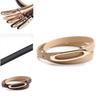 Women Thin Leather Belt With Elliptical Buckle For Jeans And Dresses Autumn Style