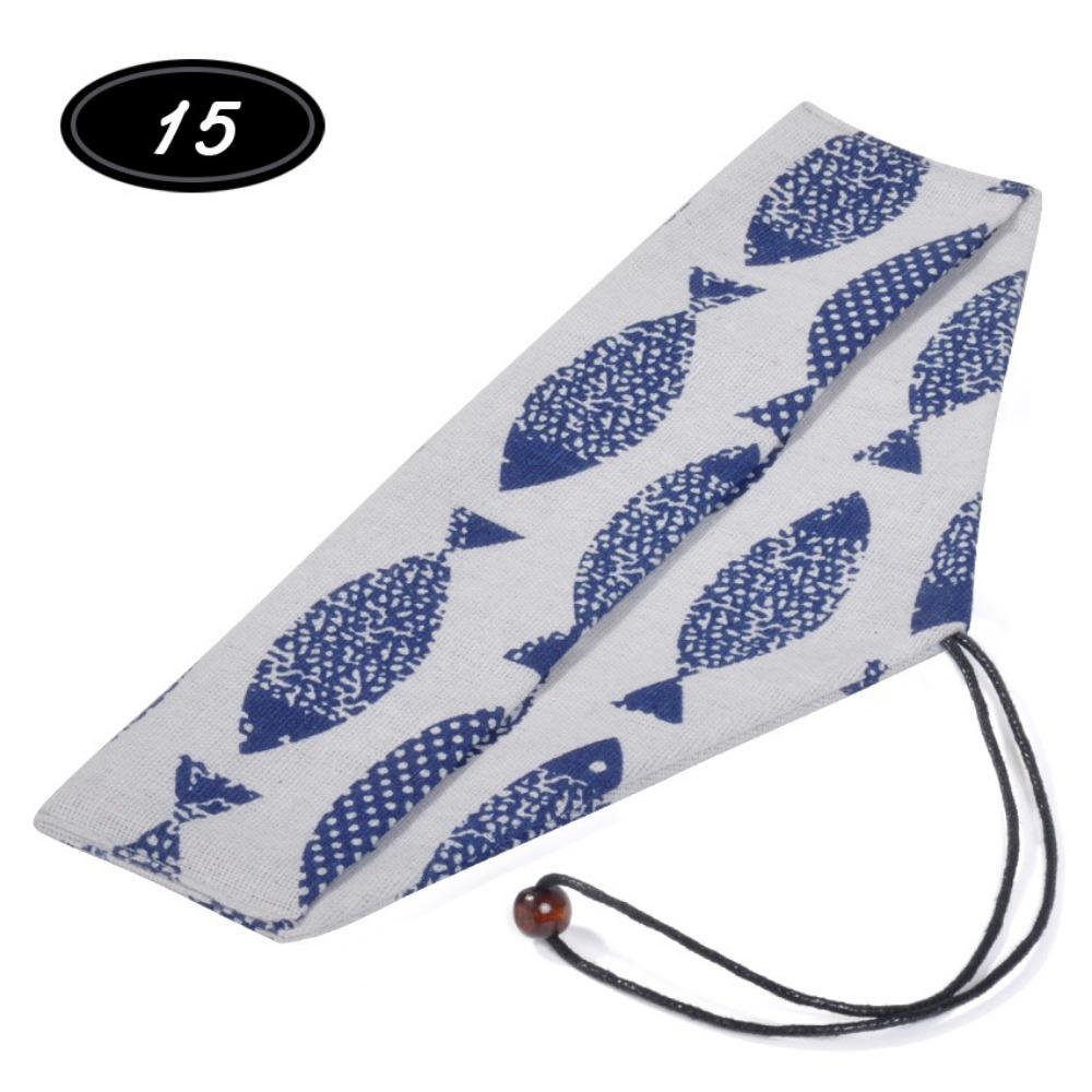 Japanese Style Utensil Holder Cotton Linen Cutlery Case Reusable Cutlery Pouch For Chopstick Spoon