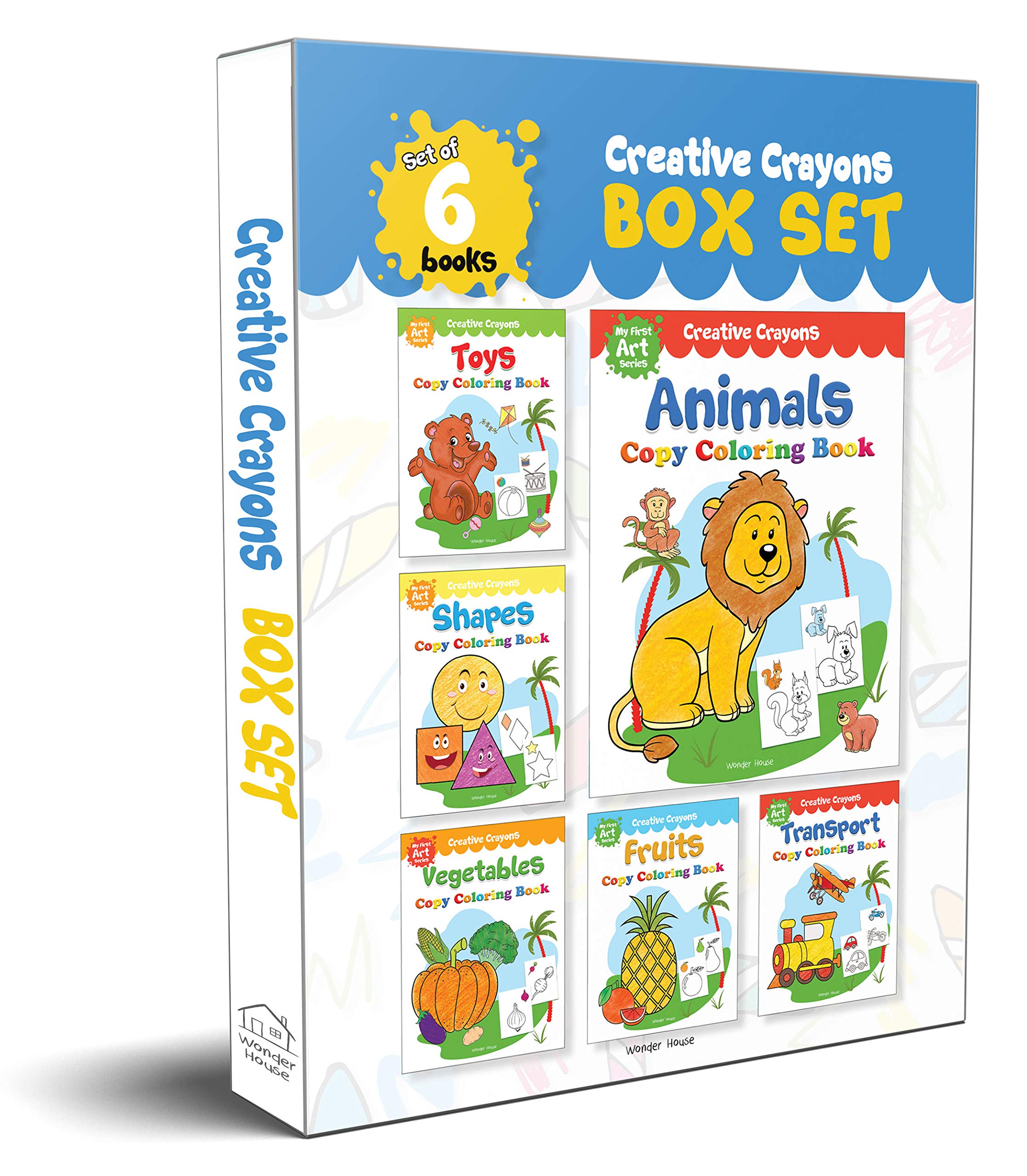 

Colouring Books Super Set: Pack of 6 Crayon Copy Colour Books for Kids: Creative Crayons Series - A Pack Of 6 Crayon Copy Colour Books