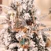 6pcs Vintage Christmas Tree Hanging Ornaments Hollow Hollow Out Star Decoration  Holiday