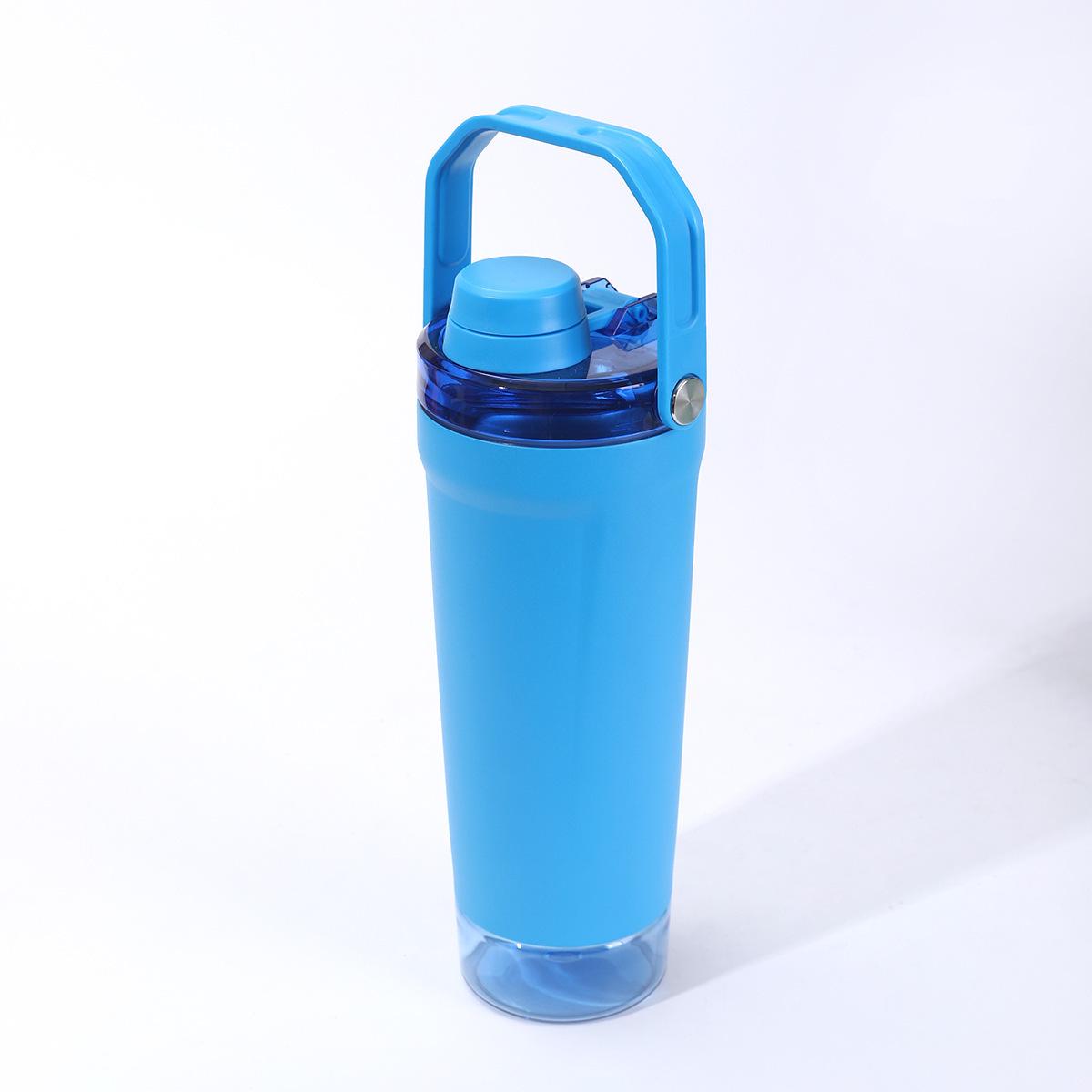 Men s Outdoor Sports Large Capacity Insulated Steel Water Cup 600ml синий