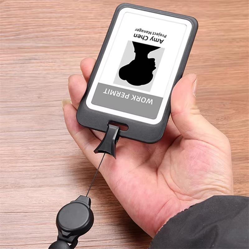 Lanyards Credential Holder Transparent Retractable Badge Reel With Lanyard Nurse Accessories for Work Removable ID Card Holder