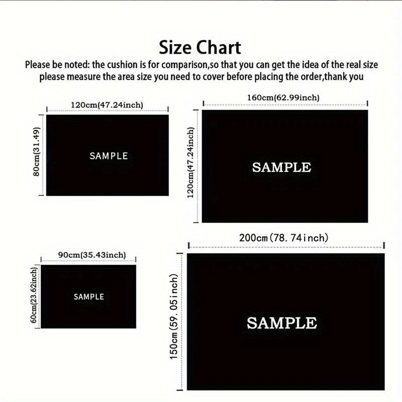 1pc The Nightmare Before Christmas Pattern Area Rug Soft Flannel Floor Mat for Living Room,Office,Bedroom and Carpet,Sofa Coffee Table Floor Mat