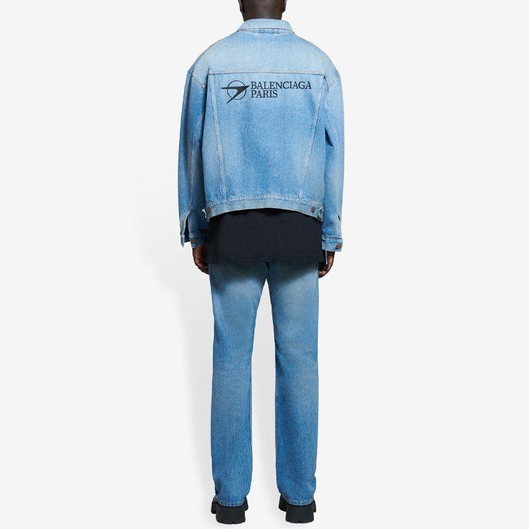 Balenciaga Paris Oversize Denim Jacket 657608TDW154307