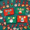 Chaveiros de Natal Sacos Surpresa Esmalte Papai Noel Guirlanda Chaveiros Presentes de Festival para Mulheres Homens Charms para Bolsa Pingentes
