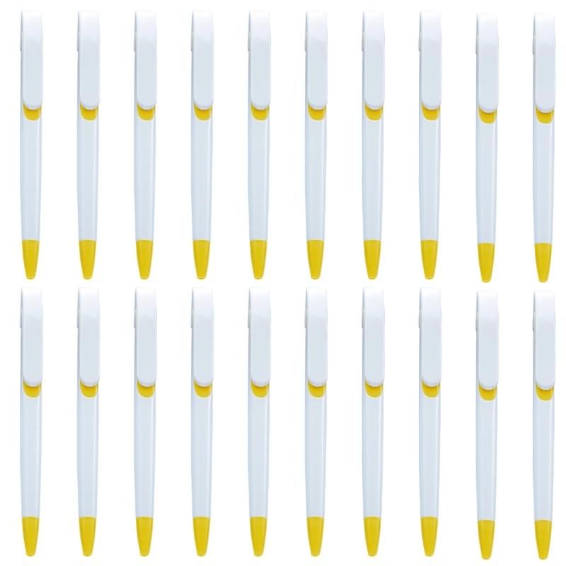 20 Stück Einziehbarer Kugelschreiber mit Stiftclip Kunststoff Unterschriftenstift Gastanmeldestift für Büro Schule Hotelrezeption