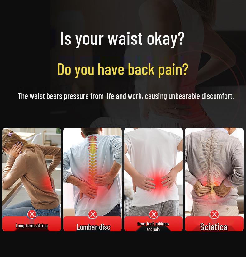 Smart Heating Vibration Massage Lumbar Belt with Temperature Control