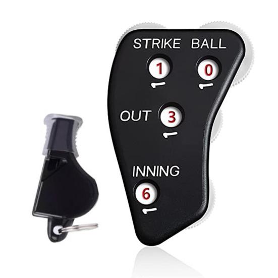 

Baseball Umpire Clicker Compact Size Ergonomic Shape Non-slip 4 Wheel Design Comfortable Grip Baseball Counter Clicker with Referee Sets