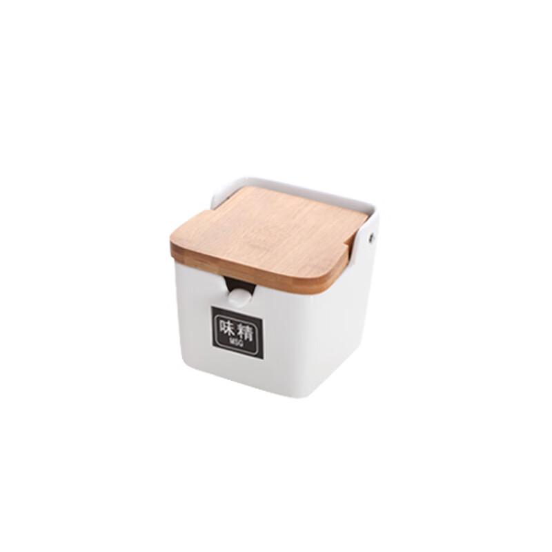 Ceramic Seasoning Jar with Bamboo Flip Lid