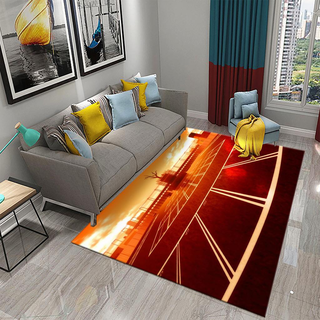 3D Funny Sport Tennis Carpets for Bedroom Living Room Bathroom Soft Comfortable Non-slip Absorbent Mat Children Play Bedside Rug